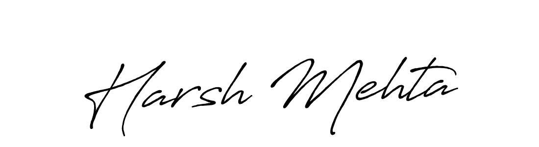 How to make Harsh Mehta signature? Antro_Vectra_Bolder is a professional autograph style. Create handwritten signature for Harsh Mehta name. Harsh Mehta signature style 7 images and pictures png