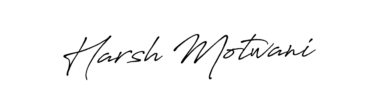 How to make Harsh Motwani signature? Antro_Vectra_Bolder is a professional autograph style. Create handwritten signature for Harsh Motwani name. Harsh Motwani signature style 7 images and pictures png