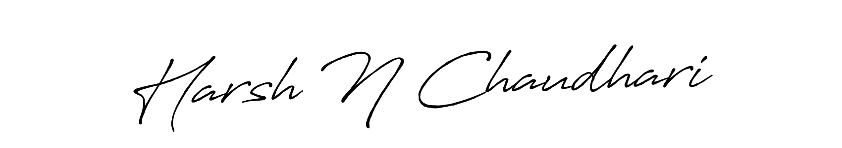 Design your own signature with our free online signature maker. With this signature software, you can create a handwritten (Antro_Vectra_Bolder) signature for name Harsh N Chaudhari. Harsh N Chaudhari signature style 7 images and pictures png