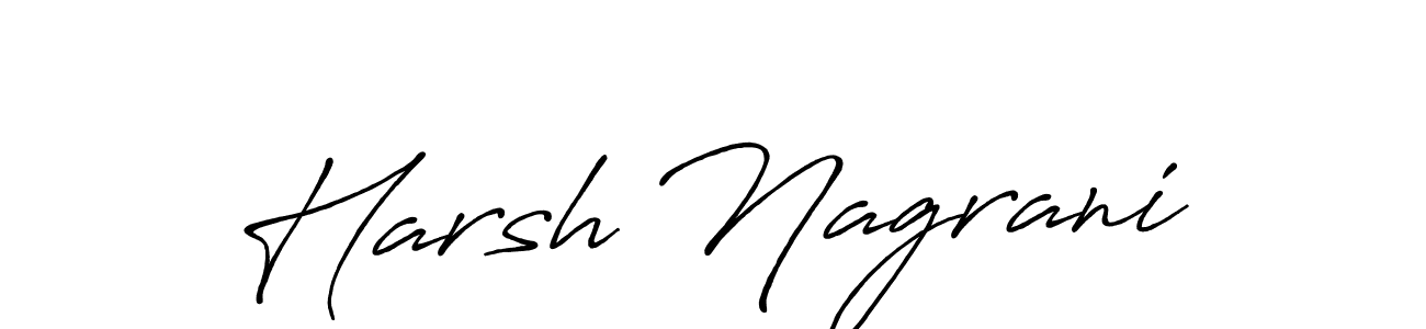 Similarly Antro_Vectra_Bolder is the best handwritten signature design. Signature creator online .You can use it as an online autograph creator for name Harsh Nagrani. Harsh Nagrani signature style 7 images and pictures png