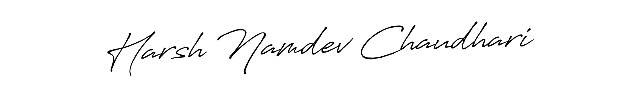 How to make Harsh Namdev Chaudhari name signature. Use Antro_Vectra_Bolder style for creating short signs online. This is the latest handwritten sign. Harsh Namdev Chaudhari signature style 7 images and pictures png