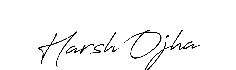 Also You can easily find your signature by using the search form. We will create Harsh Ojha name handwritten signature images for you free of cost using Antro_Vectra_Bolder sign style. Harsh Ojha signature style 7 images and pictures png