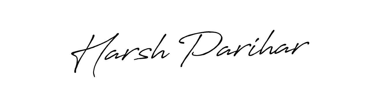 Also You can easily find your signature by using the search form. We will create Harsh Parihar name handwritten signature images for you free of cost using Antro_Vectra_Bolder sign style. Harsh Parihar signature style 7 images and pictures png