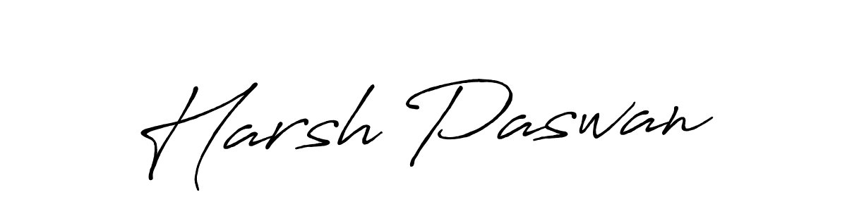 Make a beautiful signature design for name Harsh Paswan. With this signature (Antro_Vectra_Bolder) style, you can create a handwritten signature for free. Harsh Paswan signature style 7 images and pictures png