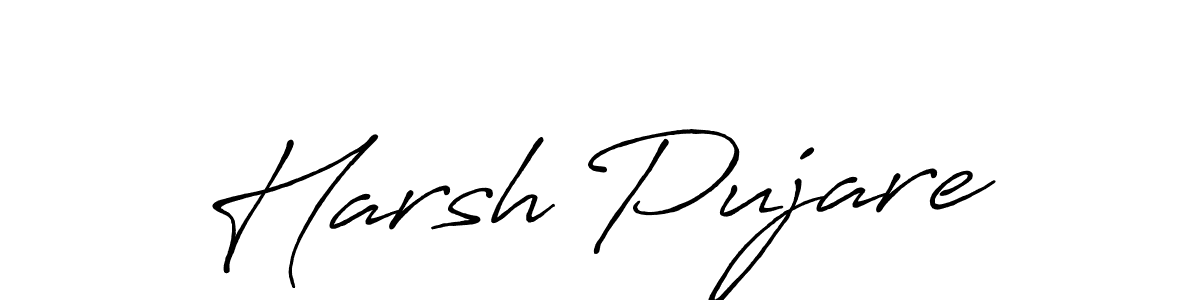 Use a signature maker to create a handwritten signature online. With this signature software, you can design (Antro_Vectra_Bolder) your own signature for name Harsh Pujare. Harsh Pujare signature style 7 images and pictures png