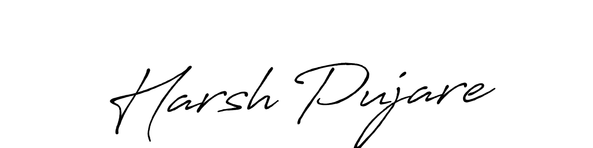 Harsh Pujare stylish signature style. Best Handwritten Sign (Antro_Vectra_Bolder) for my name. Handwritten Signature Collection Ideas for my name Harsh Pujare. Harsh Pujare signature style 7 images and pictures png