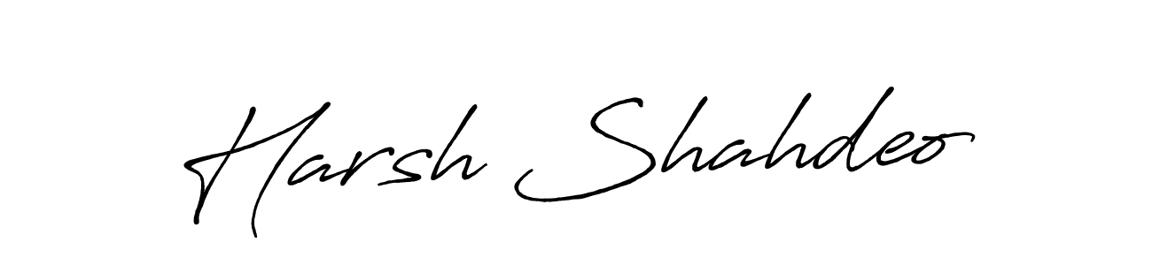 Also You can easily find your signature by using the search form. We will create Harsh Shahdeo name handwritten signature images for you free of cost using Antro_Vectra_Bolder sign style. Harsh Shahdeo signature style 7 images and pictures png