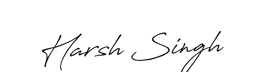 Harsh Singh stylish signature style. Best Handwritten Sign (Antro_Vectra_Bolder) for my name. Handwritten Signature Collection Ideas for my name Harsh Singh. Harsh Singh signature style 7 images and pictures png
