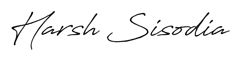 Personalize your online presence with Harsh Sisodia signature rendered in elegant Antro_Vectra_Bolder font. Great for website footers and blogs. Harsh Sisodia signature style 7 images and pictures png