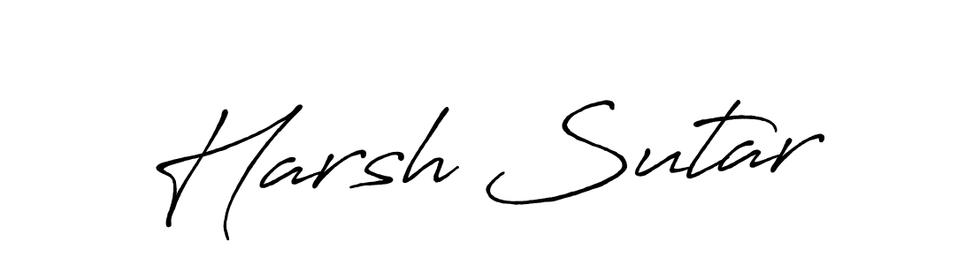 How to make Harsh Sutar signature? Antro_Vectra_Bolder is a professional autograph style. Create handwritten signature for Harsh Sutar name. Harsh Sutar signature style 7 images and pictures png