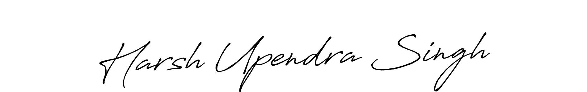 Make a beautiful signature design for name Harsh Upendra Singh. With this signature (Antro_Vectra_Bolder) style, you can create a handwritten signature for free. Harsh Upendra Singh signature style 7 images and pictures png