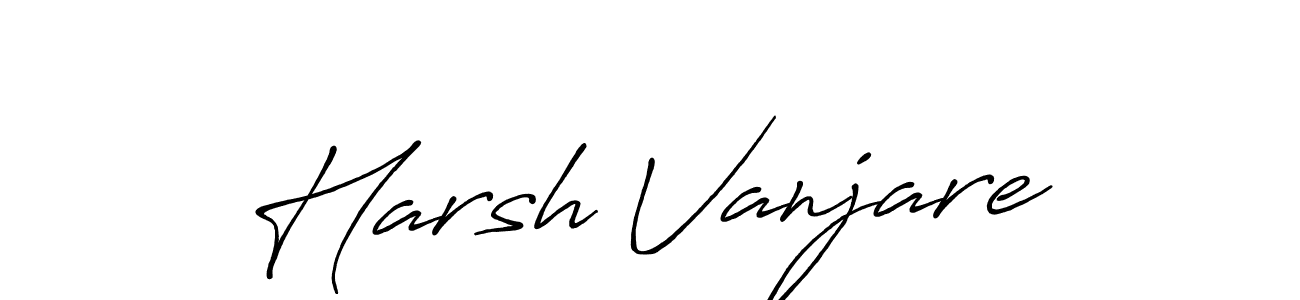 It looks lik you need a new signature style for name Harsh Vanjare. Design unique handwritten (Antro_Vectra_Bolder) signature with our free signature maker in just a few clicks. Harsh Vanjare signature style 7 images and pictures png