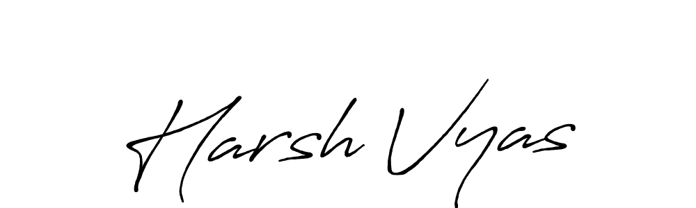 Also we have Harsh Vyas name is the best signature style. Create professional handwritten signature collection using Antro_Vectra_Bolder autograph style. Harsh Vyas signature style 7 images and pictures png