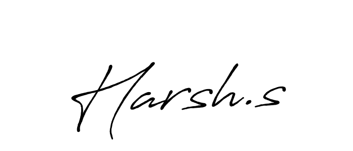 Make a beautiful signature design for name Harsh.s. With this signature (Antro_Vectra_Bolder) style, you can create a handwritten signature for free. Harsh.s signature style 7 images and pictures png