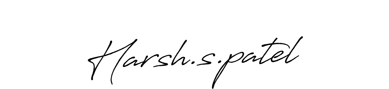 Harsh.s.patel stylish signature style. Best Handwritten Sign (Antro_Vectra_Bolder) for my name. Handwritten Signature Collection Ideas for my name Harsh.s.patel. Harsh.s.patel signature style 7 images and pictures png