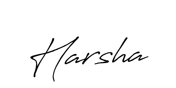 Use a signature maker to create a handwritten signature online. With this signature software, you can design (Antro_Vectra_Bolder) your own signature for name Harsha. Harsha signature style 7 images and pictures png