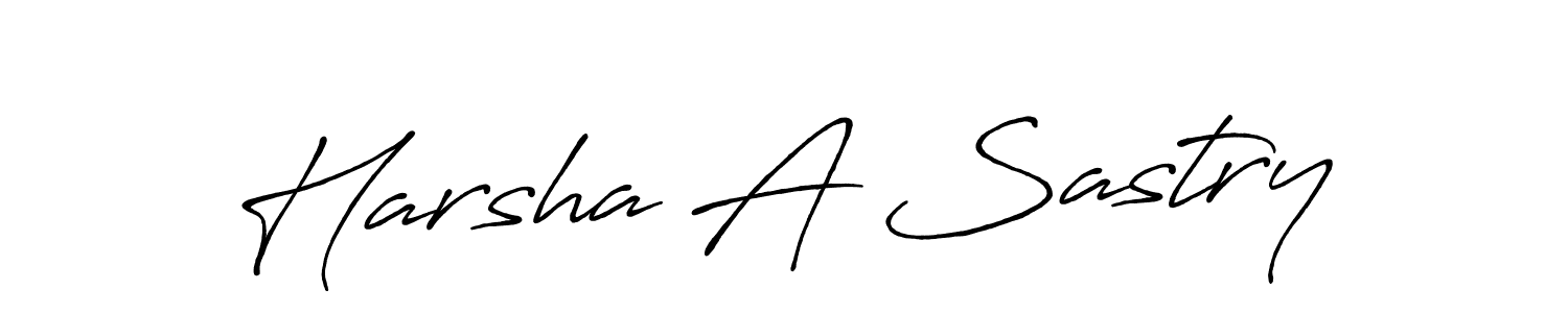 Create a beautiful signature design for name Harsha A Sastry. With this signature (Antro_Vectra_Bolder) fonts, you can make a handwritten signature for free. Harsha A Sastry signature style 7 images and pictures png