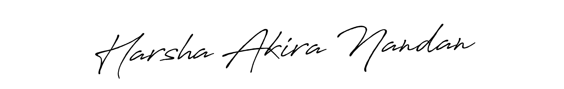 Create a beautiful signature design for name Harsha Akira Nandan. With this signature (Antro_Vectra_Bolder) fonts, you can make a handwritten signature for free. Harsha Akira Nandan signature style 7 images and pictures png