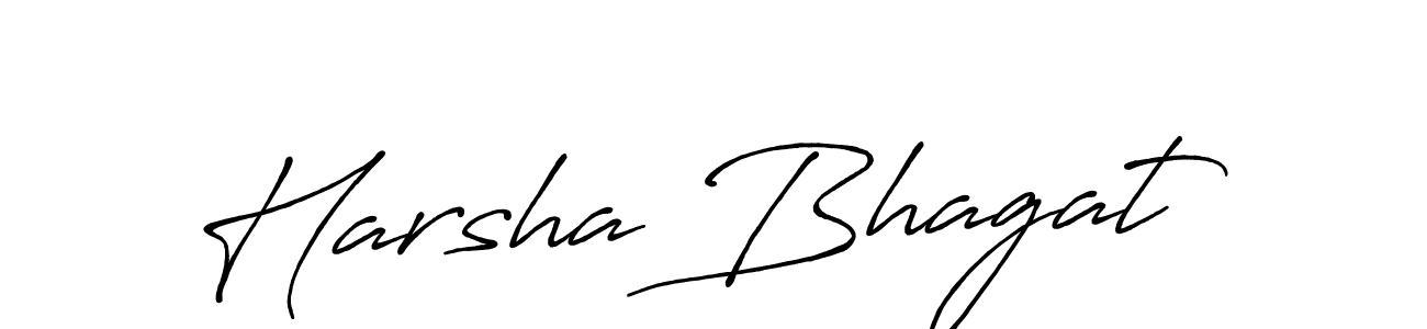 Also we have Harsha Bhagat name is the best signature style. Create professional handwritten signature collection using Antro_Vectra_Bolder autograph style. Harsha Bhagat signature style 7 images and pictures png