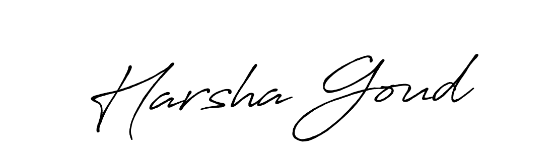 Use a signature maker to create a handwritten signature online. With this signature software, you can design (Antro_Vectra_Bolder) your own signature for name Harsha Goud. Harsha Goud signature style 7 images and pictures png