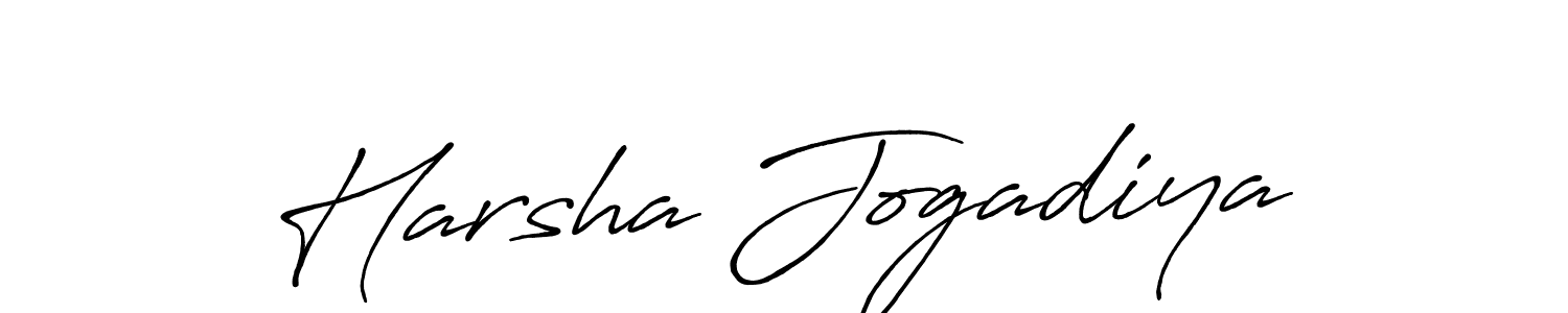 Design your own signature with our free online signature maker. With this signature software, you can create a handwritten (Antro_Vectra_Bolder) signature for name Harsha Jogadiya. Harsha Jogadiya signature style 7 images and pictures png