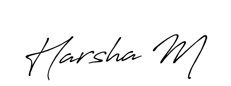 if you are searching for the best signature style for your name Harsha M. so please give up your signature search. here we have designed multiple signature styles  using Antro_Vectra_Bolder. Harsha M signature style 7 images and pictures png