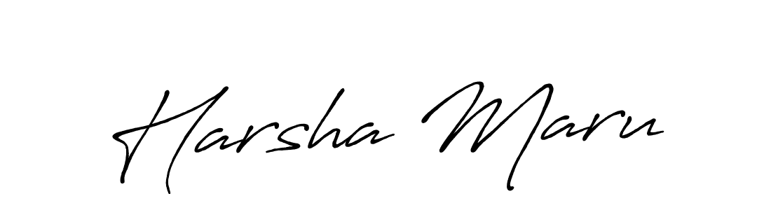 Create a beautiful signature design for name Harsha Maru. With this signature (Antro_Vectra_Bolder) fonts, you can make a handwritten signature for free. Harsha Maru signature style 7 images and pictures png