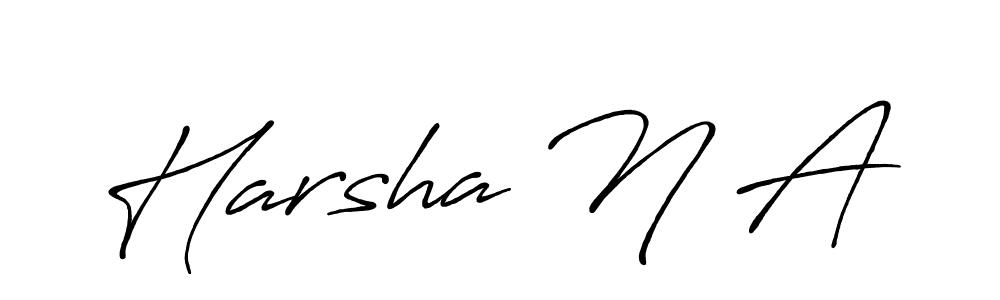 How to make Harsha N A name signature. Use Antro_Vectra_Bolder style for creating short signs online. This is the latest handwritten sign. Harsha N A signature style 7 images and pictures png