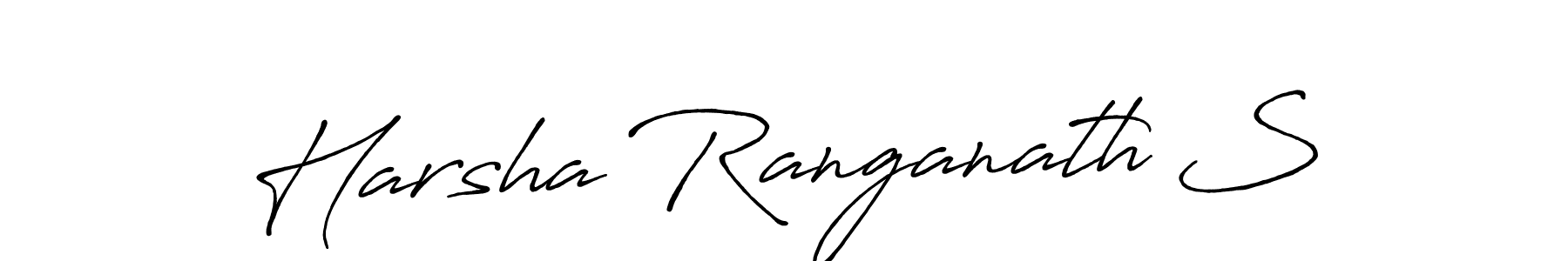 Design your own signature with our free online signature maker. With this signature software, you can create a handwritten (Antro_Vectra_Bolder) signature for name Harsha Ranganath S. Harsha Ranganath S signature style 7 images and pictures png