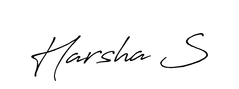 It looks lik you need a new signature style for name Harsha S. Design unique handwritten (Antro_Vectra_Bolder) signature with our free signature maker in just a few clicks. Harsha S signature style 7 images and pictures png