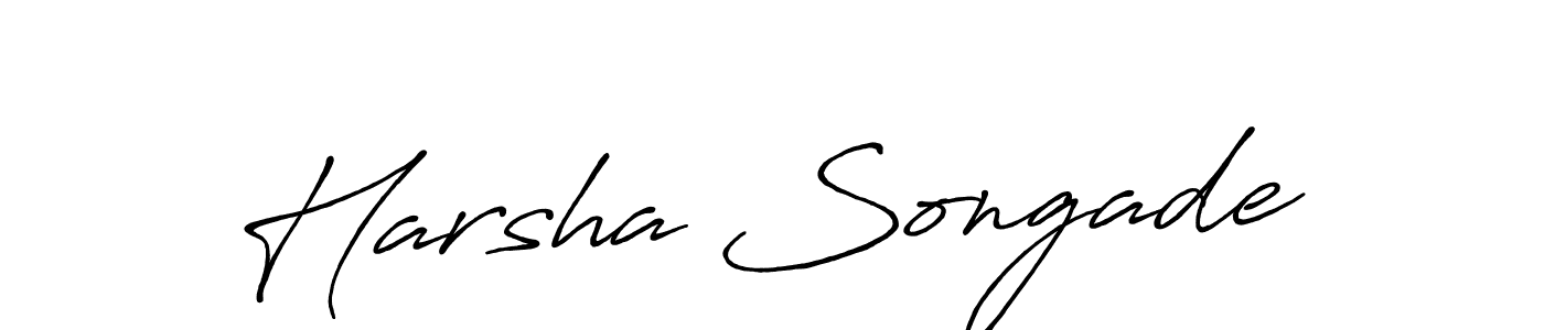 Design your own signature with our free online signature maker. With this signature software, you can create a handwritten (Antro_Vectra_Bolder) signature for name Harsha Songade. Harsha Songade signature style 7 images and pictures png