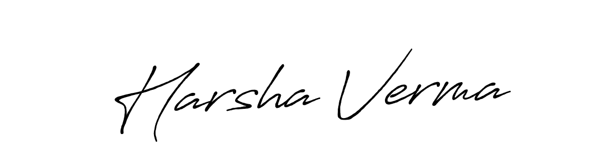 Design your own signature with our free online signature maker. With this signature software, you can create a handwritten (Antro_Vectra_Bolder) signature for name Harsha Verma. Harsha Verma signature style 7 images and pictures png