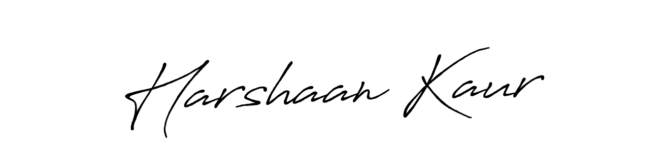 Create a beautiful signature design for name Harshaan Kaur. With this signature (Antro_Vectra_Bolder) fonts, you can make a handwritten signature for free. Harshaan Kaur signature style 7 images and pictures png