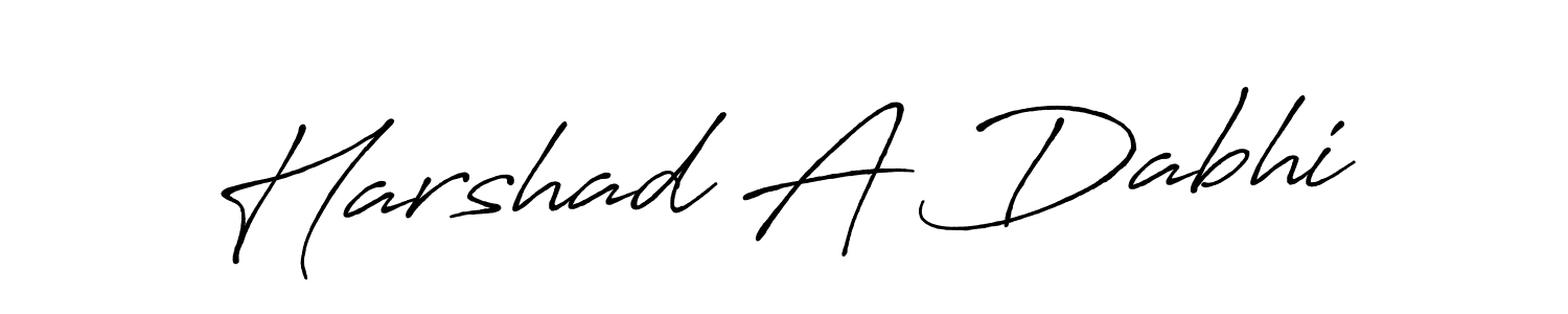 Also You can easily find your signature by using the search form. We will create Harshad A Dabhi name handwritten signature images for you free of cost using Antro_Vectra_Bolder sign style. Harshad A Dabhi signature style 7 images and pictures png