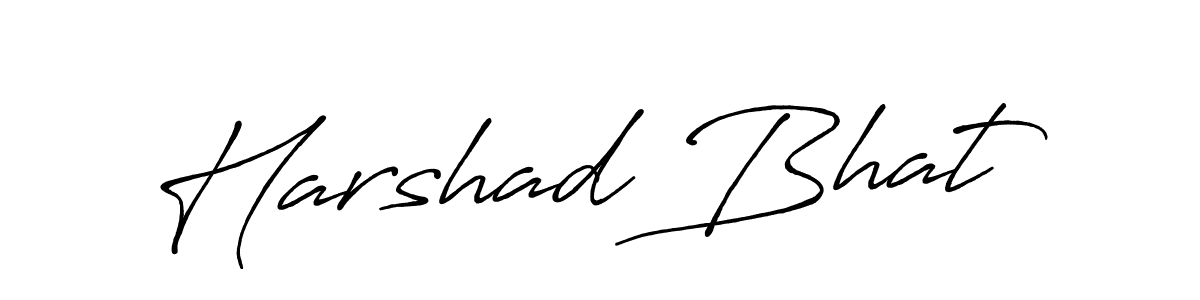 How to make Harshad Bhat name signature. Use Antro_Vectra_Bolder style for creating short signs online. This is the latest handwritten sign. Harshad Bhat signature style 7 images and pictures png