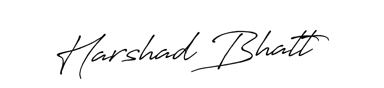 Also we have Harshad Bhatt name is the best signature style. Create professional handwritten signature collection using Antro_Vectra_Bolder autograph style. Harshad Bhatt signature style 7 images and pictures png