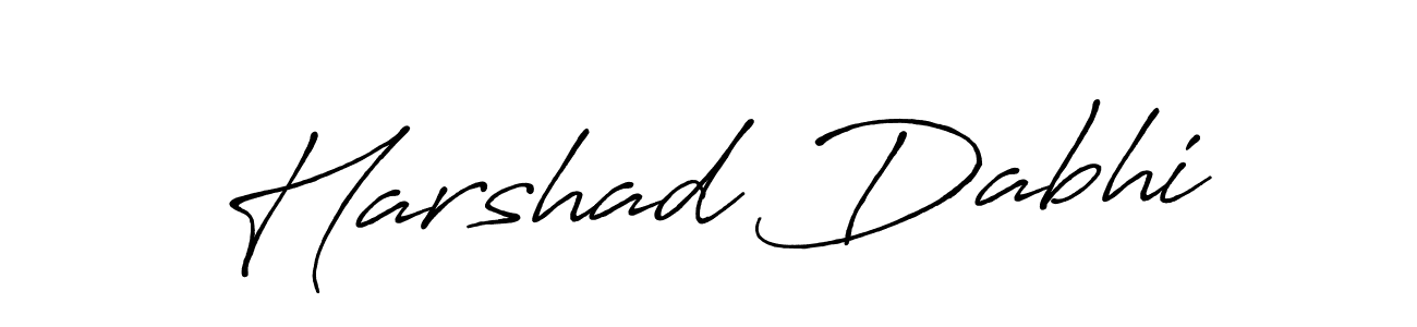 Also we have Harshad Dabhi name is the best signature style. Create professional handwritten signature collection using Antro_Vectra_Bolder autograph style. Harshad Dabhi signature style 7 images and pictures png