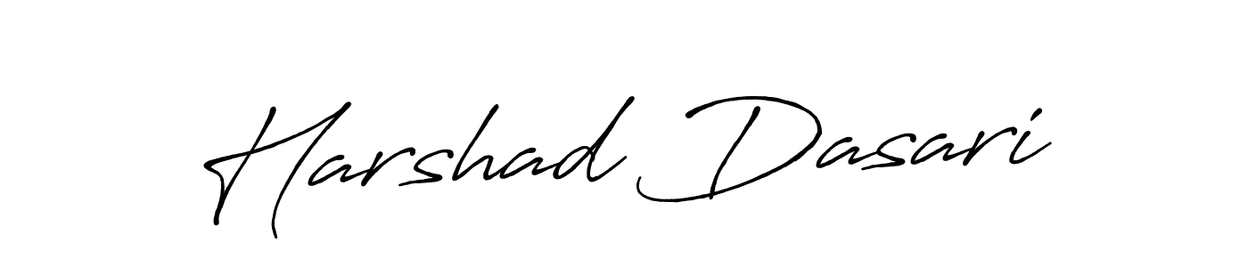 Make a beautiful signature design for name Harshad Dasari. With this signature (Antro_Vectra_Bolder) style, you can create a handwritten signature for free. Harshad Dasari signature style 7 images and pictures png