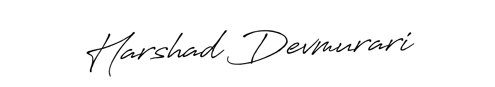 Make a beautiful signature design for name Harshad Devmurari. With this signature (Antro_Vectra_Bolder) style, you can create a handwritten signature for free. Harshad Devmurari signature style 7 images and pictures png