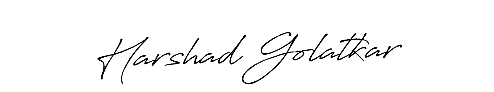 You should practise on your own different ways (Antro_Vectra_Bolder) to write your name (Harshad Golatkar) in signature. don't let someone else do it for you. Harshad Golatkar signature style 7 images and pictures png