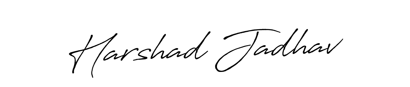 Use a signature maker to create a handwritten signature online. With this signature software, you can design (Antro_Vectra_Bolder) your own signature for name Harshad Jadhav. Harshad Jadhav signature style 7 images and pictures png