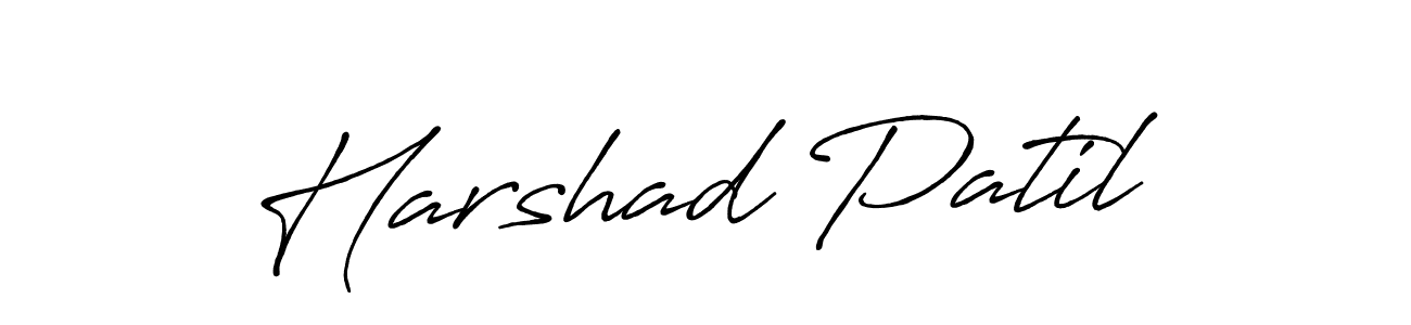 Harshad Patil stylish signature style. Best Handwritten Sign (Antro_Vectra_Bolder) for my name. Handwritten Signature Collection Ideas for my name Harshad Patil. Harshad Patil signature style 7 images and pictures png