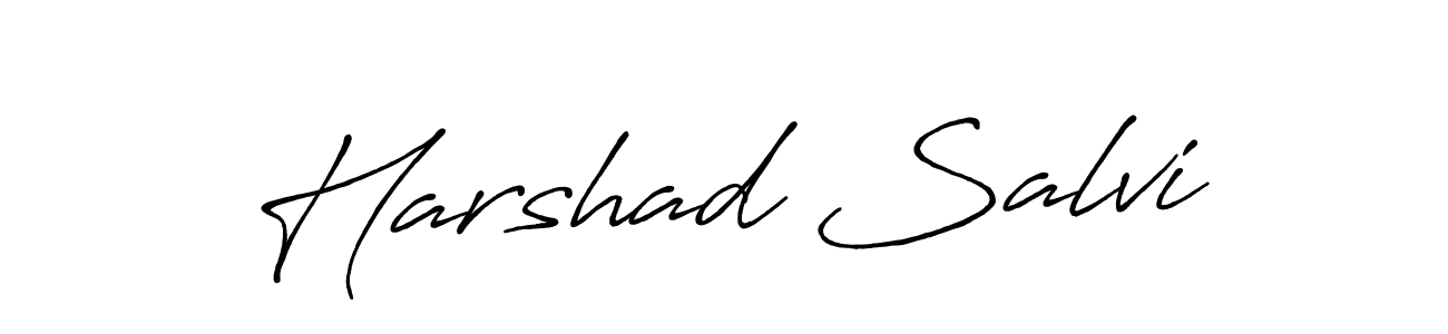 Harshad Salvi stylish signature style. Best Handwritten Sign (Antro_Vectra_Bolder) for my name. Handwritten Signature Collection Ideas for my name Harshad Salvi. Harshad Salvi signature style 7 images and pictures png