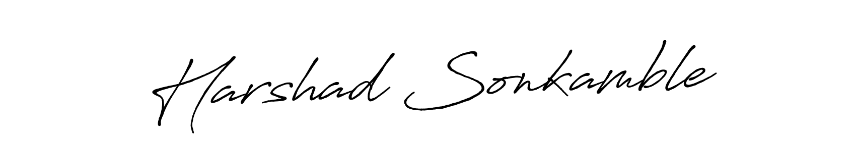 Make a beautiful signature design for name Harshad Sonkamble. Use this online signature maker to create a handwritten signature for free. Harshad Sonkamble signature style 7 images and pictures png