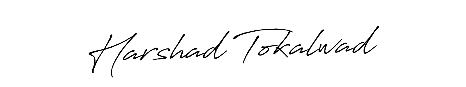 Create a beautiful signature design for name Harshad Tokalwad. With this signature (Antro_Vectra_Bolder) fonts, you can make a handwritten signature for free. Harshad Tokalwad signature style 7 images and pictures png
