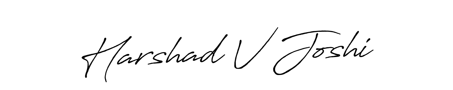 The best way (Antro_Vectra_Bolder) to make a short signature is to pick only two or three words in your name. The name Harshad V Joshi include a total of six letters. For converting this name. Harshad V Joshi signature style 7 images and pictures png