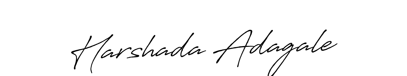 How to make Harshada Adagale signature? Antro_Vectra_Bolder is a professional autograph style. Create handwritten signature for Harshada Adagale name. Harshada Adagale signature style 7 images and pictures png