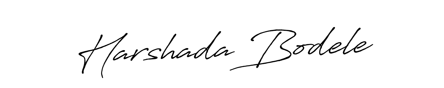 Make a beautiful signature design for name Harshada Bodele. With this signature (Antro_Vectra_Bolder) style, you can create a handwritten signature for free. Harshada Bodele signature style 7 images and pictures png