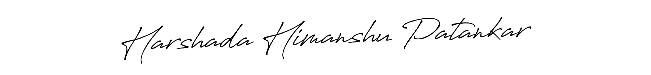 This is the best signature style for the Harshada Himanshu Patankar name. Also you like these signature font (Antro_Vectra_Bolder). Mix name signature. Harshada Himanshu Patankar signature style 7 images and pictures png