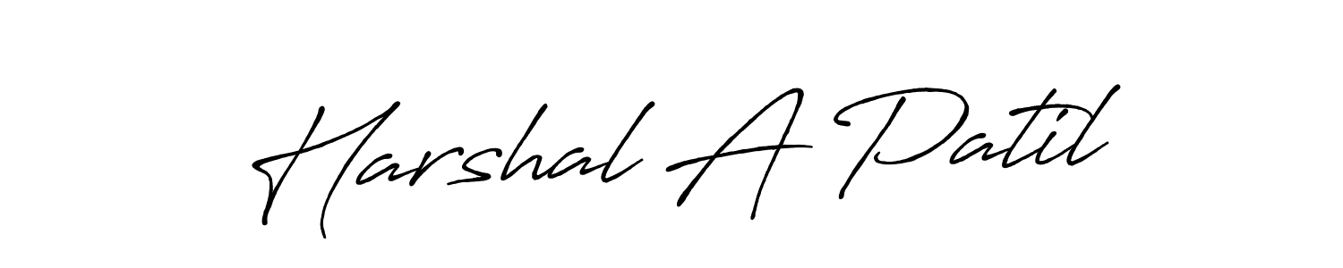 Antro_Vectra_Bolder is a professional signature style that is perfect for those who want to add a touch of class to their signature. It is also a great choice for those who want to make their signature more unique. Get Harshal A Patil name to fancy signature for free. Harshal A Patil signature style 7 images and pictures png